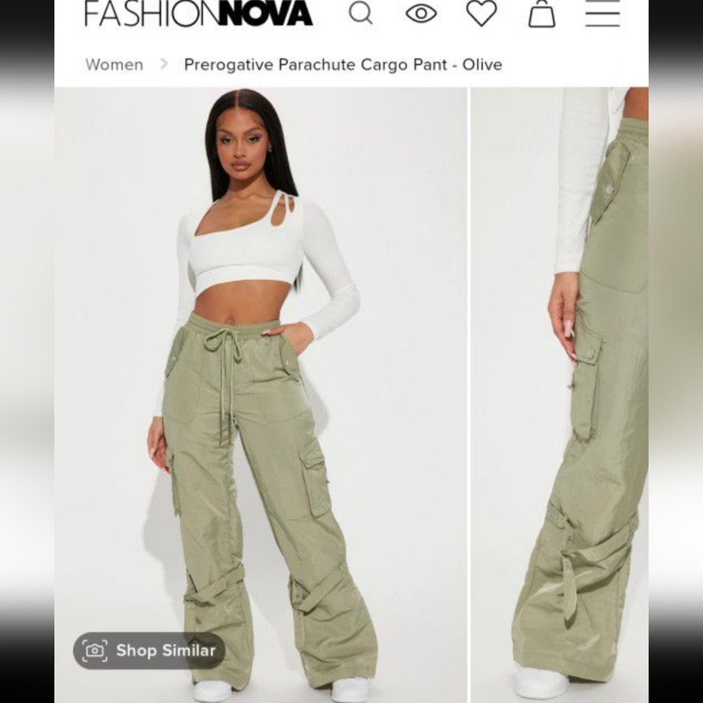 FASHION NOVA GREEN CARGO PANTS